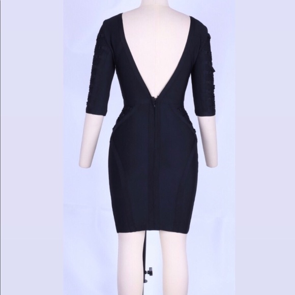 Luxe Designer Bandage Cocktail Dress - Picture 5 of 5